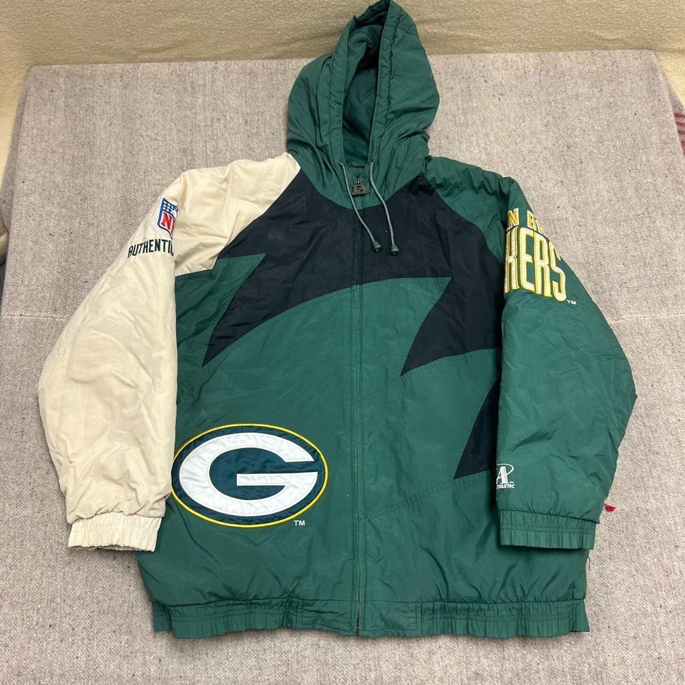 Vintage‎ Green Bay Packers Jacket Mens XL Green Pro Line NFL